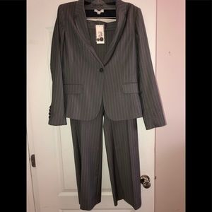 Calvin Klein Gray Pinstriped Suit